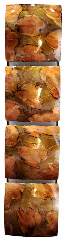 Walls Metal Wall Decor - 8" X 2'.75" X 32" Copper, Brown And Orange Metal Vertical Panel Wall Decor HomeRoots