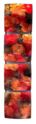 Walls Metal Wall Decor - 8" X 2'.75" X 32" Copper, Red And Gold Metal Vertical Panel Wall Decor HomeRoots