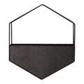 Walls Metal Wall Decor - 9" X 4" X 10.25" Black Metal Wall Planter HomeRoots