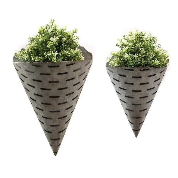 Walls Metal Wall Decor - Bucket Wall Planters Set of 2 HomeRoots