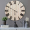 Walls Modern Wall Clock - 28" X 1.75" X 28" Distressed White Wood Wall Clock HomeRoots