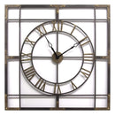 Walls Modern Wall Clock - 29.92" X 1.38" X 29.92" Antique Black Large Industrial Wall Clock HomeRoots