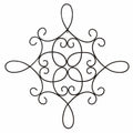 Walls Modern Wall Decor - 23.43" X 0.39" X 23.43" Espresso Traditional Scroll Medallion Wall Decor HomeRoots