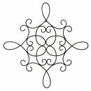 Walls Modern Wall Decor - 23.43" X 0.39" X 23.43" Espresso Traditional Scroll Medallion Wall Decor HomeRoots