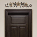 Walls Modern Wall Decor - 37.99" X 1.36" X 8.86" Floral Patterned Wood Over The Door Wall Decor HomeRoots