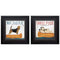 Walls Picture Frame Collage Wall - 18" X 18" Dark Wood Toned Frame Beagle Pugs (Set of 2) HomeRoots