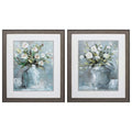 Walls Picture Frame Collage Wall - 24" X 28" Distressed Wood Toned Frame Country Bouquet (Set of 2) HomeRoots