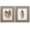 Walls Picture Frame Collage Wall - 24" X 28" Woodtoned Frame Brown Blue Leaf (Set of 2) HomeRoots