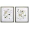 Walls Picture Frame Collage Wall - 24" X 28" Woodtoned Frame Translucent Garden (Set of 2) HomeRoots