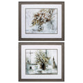 Walls Picture Frame Collage Wall - 28" X 24" Distressed Wood Toned Frame Daisy (Set of 2) HomeRoots