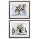 Walls Picture Frame Collage Wall - 28" X 24" Distressed Wood Toned Frame Daisy (Set of 2) HomeRoots