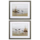 Walls Picture Frame Collage Wall - 28" X 24" Woodtoned Frame Early Risers (Set of 2) HomeRoots