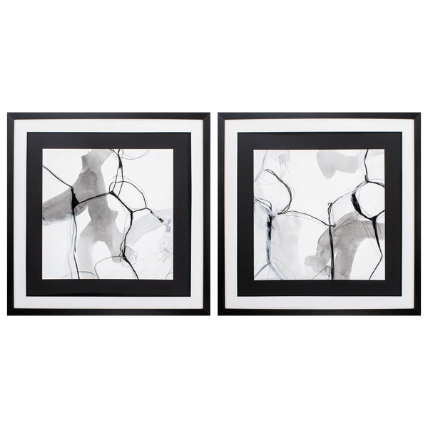 Walls Picture Frame Collage Wall - 30" X 30" Dark Wood Toned Frame Modulate (Set of 2) HomeRoots