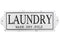 Walls Rustic Wall Decor - 10" X 0.51" X 28" White Laundry Wall Decor HomeRoots