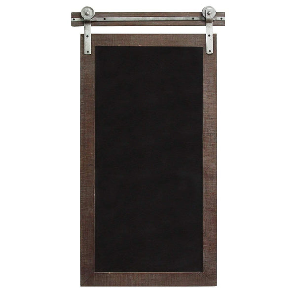 Walls Rustic Wall Decor - 16.75" X 1.75" X 31" Dark Natural Wood Farmhouse Chalkboard Wall Decor HomeRoots