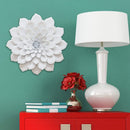 Walls Rustic Wall Decor - 19.88" X 3.35" X 19.88" Layered White Flower Wall Decor HomeRoots