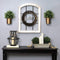 Walls Rustic Wall Decor - 24.02" X 1.97" X 17.72" Multi-color Decorative Window and Wreath Wall Decor HomeRoots