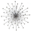 Walls Rustic Wall Decor - 27.98" X 1.77" X 27.98" Silver Burst Wall Decor HomeRoots