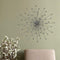 Walls Rustic Wall Decor - 27.98" X 1.77" X 27.98" Silver Burst Wall Decor HomeRoots