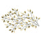 Walls Rustic Wall Decor - 32" X 1" X 20" Gold on Beige Gorgeous Blowing Leaves Wall Decor HomeRoots