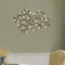 Walls Rustic Wall Decor - 32" X 1" X 20" Gold on Beige Gorgeous Blowing Leaves Wall Decor HomeRoots