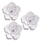 Walls Rustic Wall Decor - 8" X 1" X 8" 3Pcs White Metal Wall Flowers HomeRoots