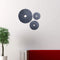 Walls Wall Decor Ideas - 1" x 16" x 16" Gray Sandstone, Ribbed, Round, Middle Hole - Wall Decor HomeRoots