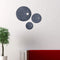 Walls Wall Decor Ideas - 1" x 16" x 16" Gray Sandstone, Ribbed Round, Top Hole - Wall Decor HomeRoots