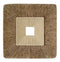 Walls Wall Decor Ideas - 1" x 19" x 19" Brown, Concave Square, Double Layer Ribbed - Wall Plaque HomeRoots