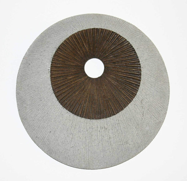 Walls Wall Decor Ideas - 1" x 19" x 19" Brown & Gray, Round, Double Layer, Ribbed - Wall Decor HomeRoots