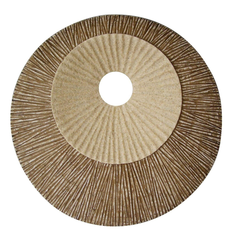 Walls Wall Decor Ideas - 1" x 19" x 19" Brown, Round, Double Layer Ribbed - Wall Plaque HomeRoots