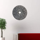 Walls Wall Decor Ideas - 1" x 20" x 20" Gray, Sandstone, Ribbed Round, Middle Hole - Wall Decor HomeRoots