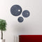 Walls Wall Decor Ideas - 1" x 20" x 20" Gray, Sandstone, Ribbed Round, Top Hole - Wall Decor HomeRoots