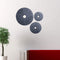 Walls Wall Decor Ideas - 1" x 30" x 30" Gray, Sandstone, Ribbed, Round with Middle Hole - Wall Decor HomeRoots