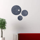 Walls Wall Decor Ideas - 1" x 30" x 30" Gray, Sandstone, Ribbed, Round with Top Hole - Wall Decor HomeRoots