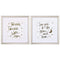 Walls Wall Frame Decor - 20" X 20" Champagne Gold Color Frame Twinkle Love (Set of 2) HomeRoots