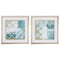 Walls Wall Frame Decor - 26" X 26" Champagne Gold Color Frame Blue Ramble (Set of 2) HomeRoots