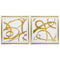 Walls Wall Frame Decor - 29" X 29" Gold Frame Golden Swirls Square (Set of 2) HomeRoots