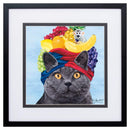 Walls Wall Picture Frames - 18" X 18" Silver Frame Fruit Hat Cat HomeRoots