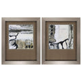 Walls Wall Picture Frames - 18" X 22" Silver Frame Glass Blower (Set of 2) HomeRoots