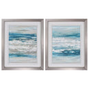 Walls Wall Picture Frames - 26" X 32" Silver Frame At The Shore (Set of 2) HomeRoots