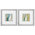 Walls Wall Picture Frames - 28" X 28" Silver Frame Coastal Bossa Nova (Set of 2) HomeRoots