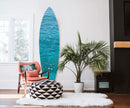 Walls Wood Wall Art - 18" x 1" x 76" Wood, Blue, Ocean Surfboard Wall Art HomeRoots