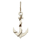 Walls Wood Wall Decor - 12.6" X 1.77" X 22.83" White Nautical Anchor Wall Decor HomeRoots