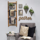 Walls Wood Wall Decor - 14.75" X 6.5" X 41" Natural Wood Black Wood Metal Wall Decor HomeRoots