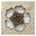 Walls Wood Wall Decor - 14" X 1.25" X 14" Natural Wood Rustic Flower Wall Decor HomeRoots