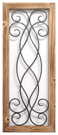 Walls Wood Wall Decor - 14" X 1" X 34" Natural Wood Scroll Panel Wall Decor HomeRoots