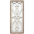 Walls Wood Wall Decor - 14" X 1" X 34" White Natural Wood Mdf With Wood Veneer Wall Decor HomeRoots