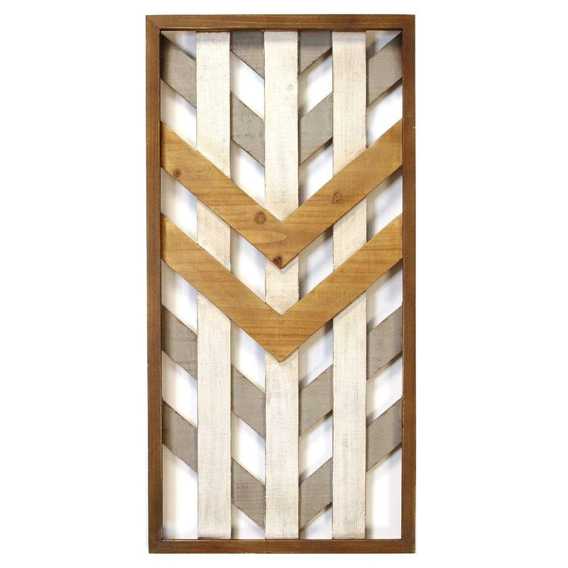 Walls Wood Wall Decor - 15.75" X 1.75" X 31.5" Grey White Natural Wood Mdf Wall Panel HomeRoots