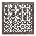 Walls Wood Wall Decor - 16" X 1" X 16" 1Pc Espresso Wood Framed Laser-Cut Wall Decor HomeRoots